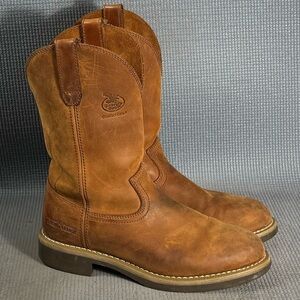 Georgia Boot Men’s Farm Ranch Wellington Chestnut Western Boots G5814 Size 8